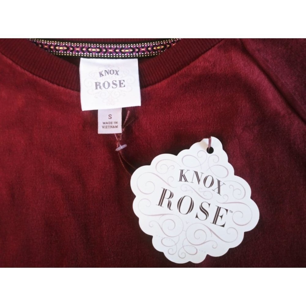 NWT Women's Knox Rose Soft Rib Knit Cuffed Long Sleeve Sweatshirt - Picture 9 of 9